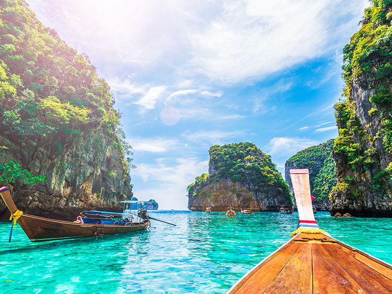 View of Loh Samah Bay, Phi Phi island, Thailand